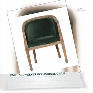 Emerald Velvet Occasional Chair by@Outfy
