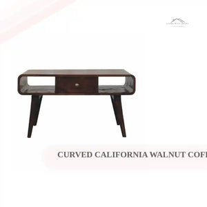 Curved California Walnut Coffee Table by@Outfy