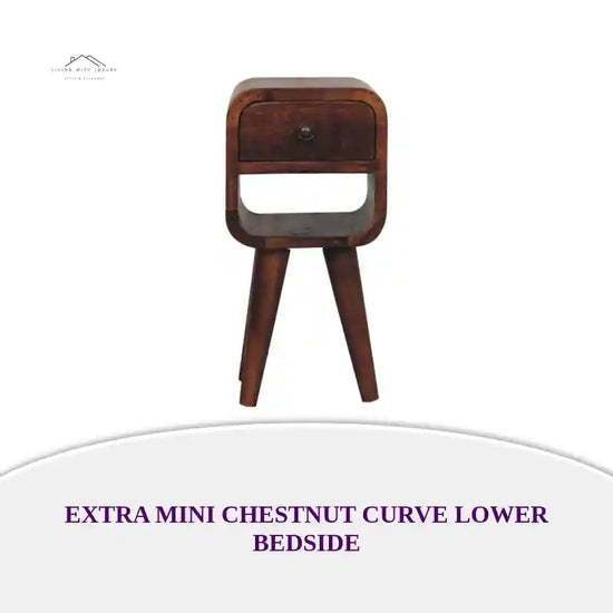 Extra Mini Chestnut Curve Lower Bedside by@Outfy