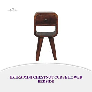 Extra Mini Chestnut Curve Lower Bedside by@Outfy