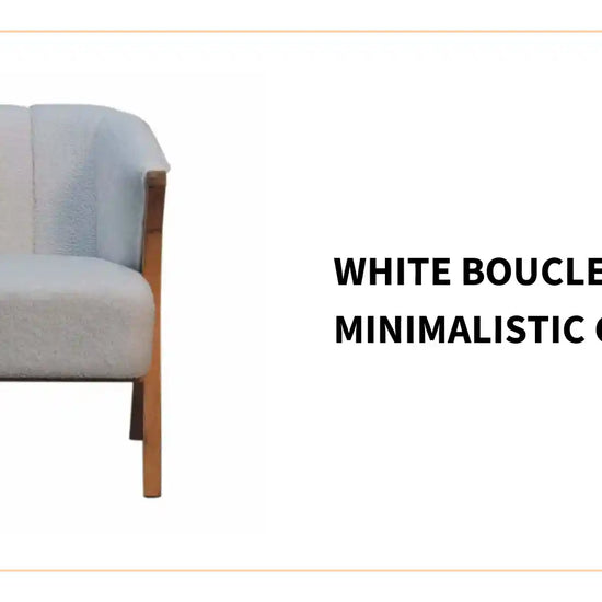 White Boucle Minimalistic Chair by@Outfy
