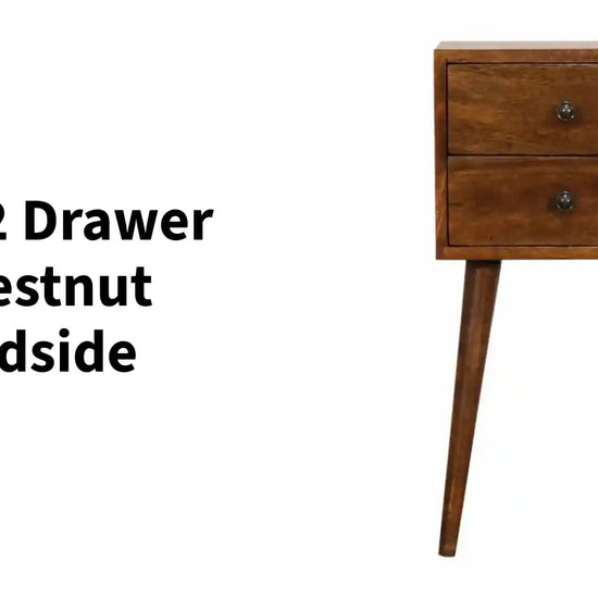 Mini 2 Drawer Chestnut Bedside by@Outfy