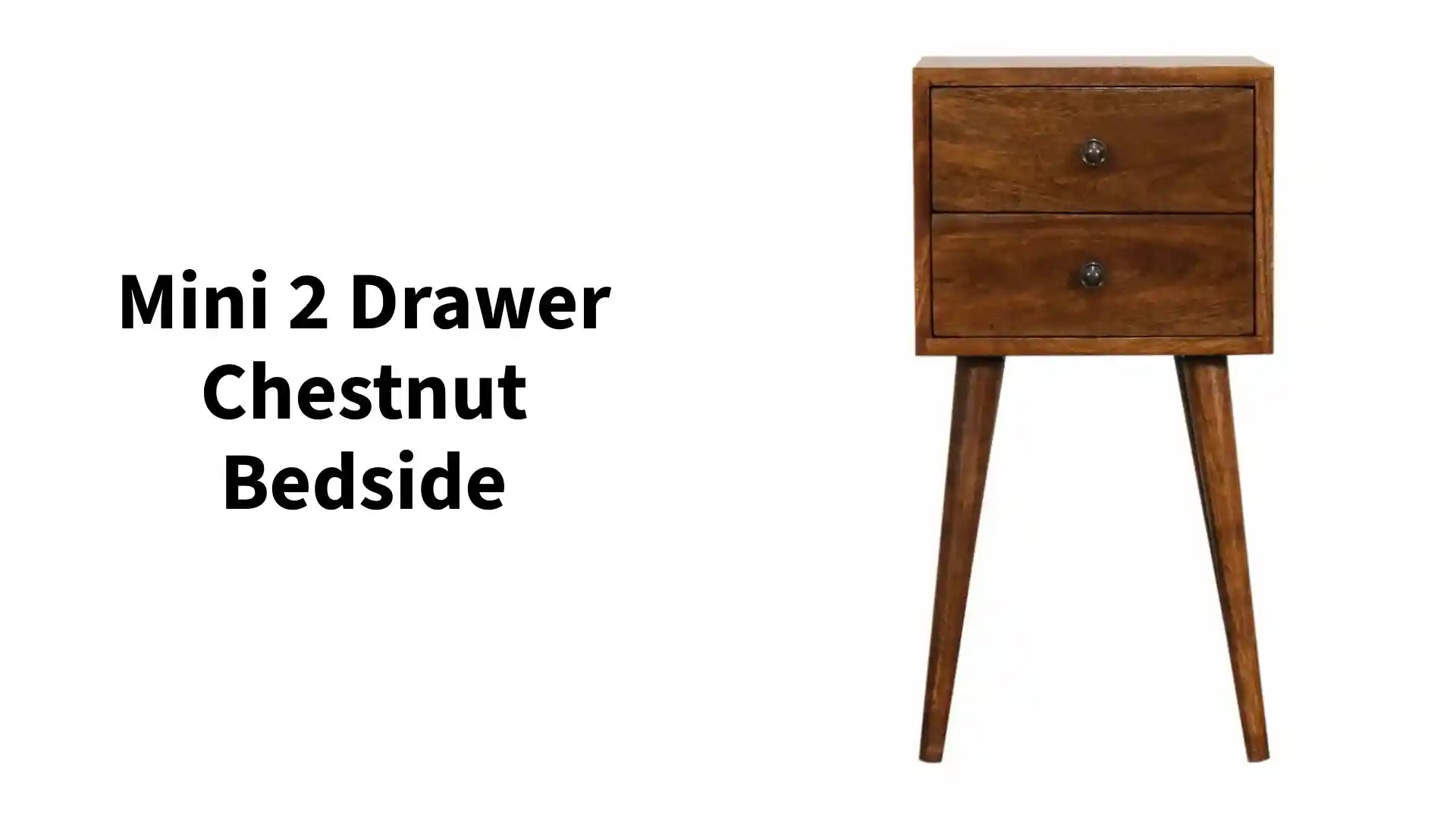 Mini 2 Drawer Chestnut Bedside by@Outfy