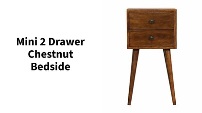 Mini 2 Drawer Chestnut Bedside by@Outfy