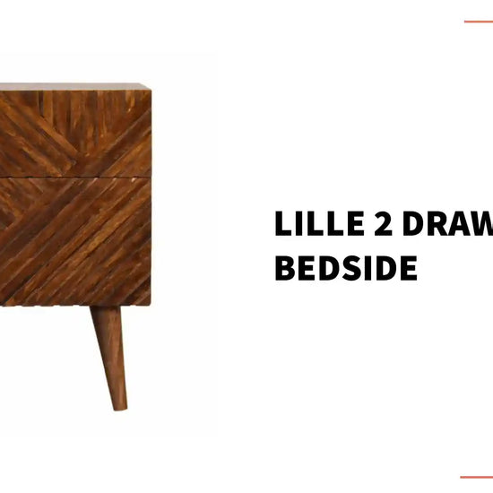 Lille 2 Drawer Bedside by@Outfy
