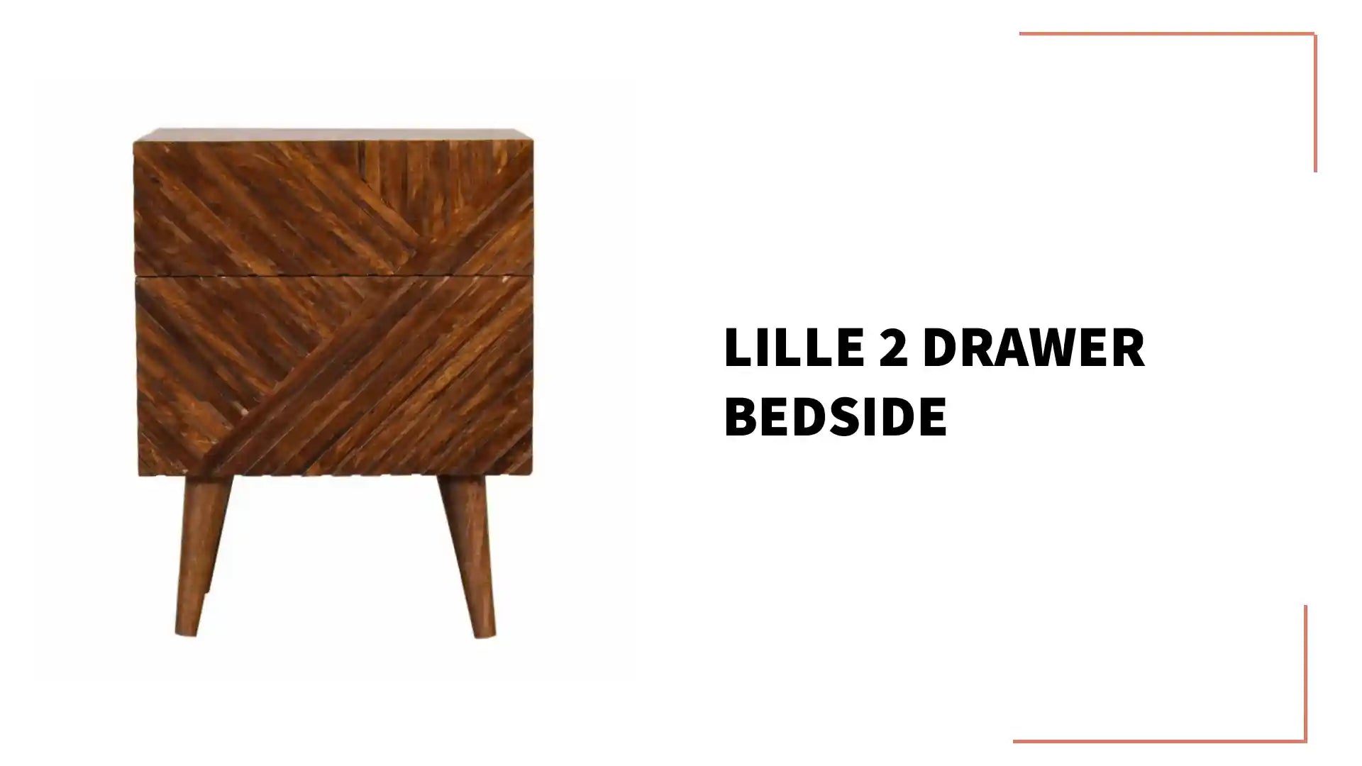 Lille 2 Drawer Bedside by@Outfy