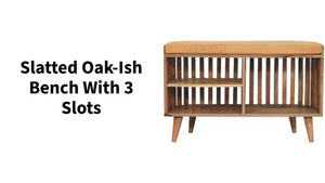 Slatted Oak-ish Bench with 3 slots by@Outfy