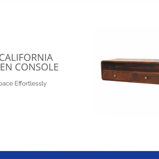 Floating California Walnut Open Console by@Outfy