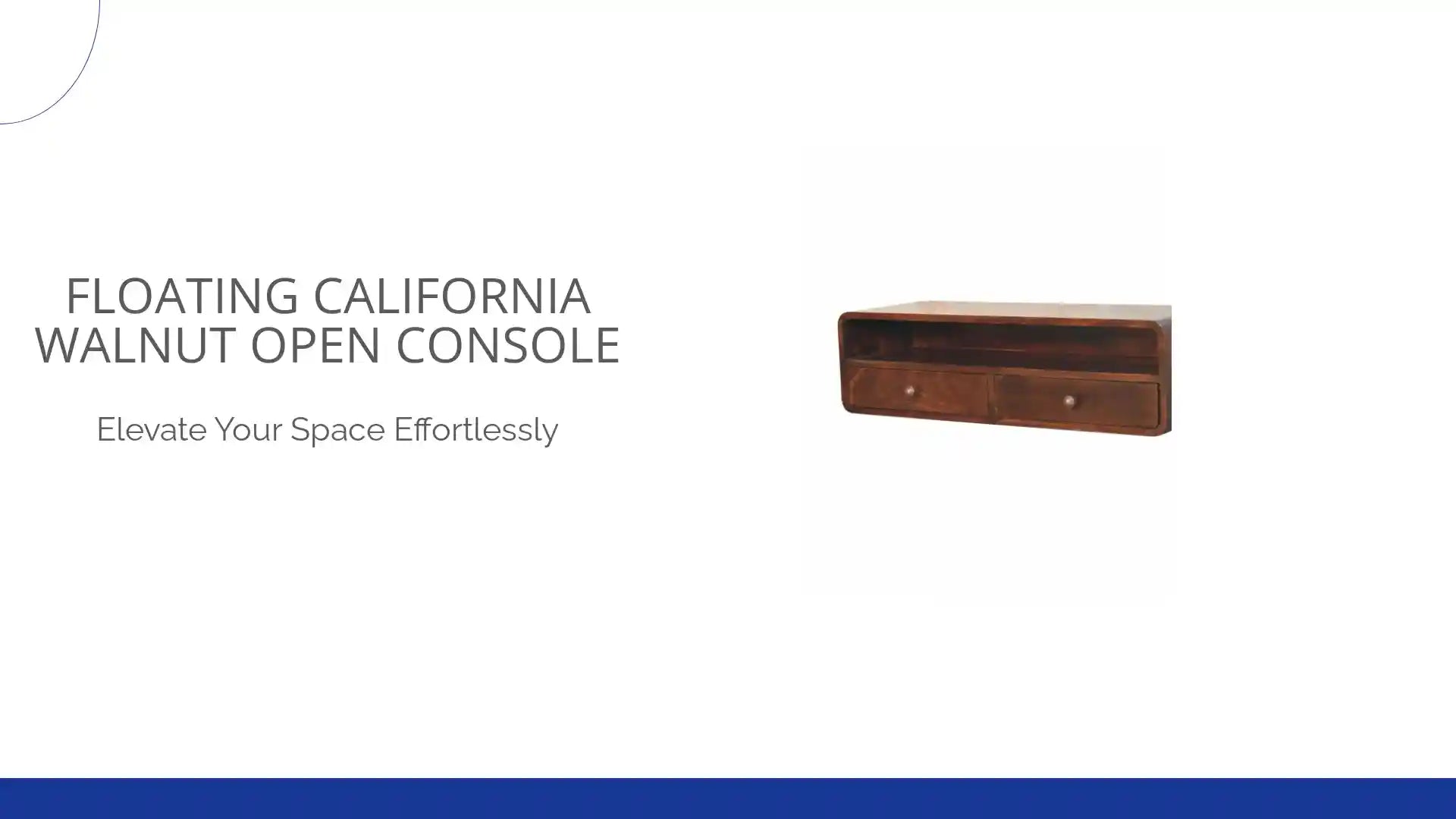 Floating California Walnut Open Console by@Outfy