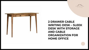 2 Drawer Cable Writing Desk &ndash; Sleek Desk with Storage and Cable Organization for Home Office by@Outfy