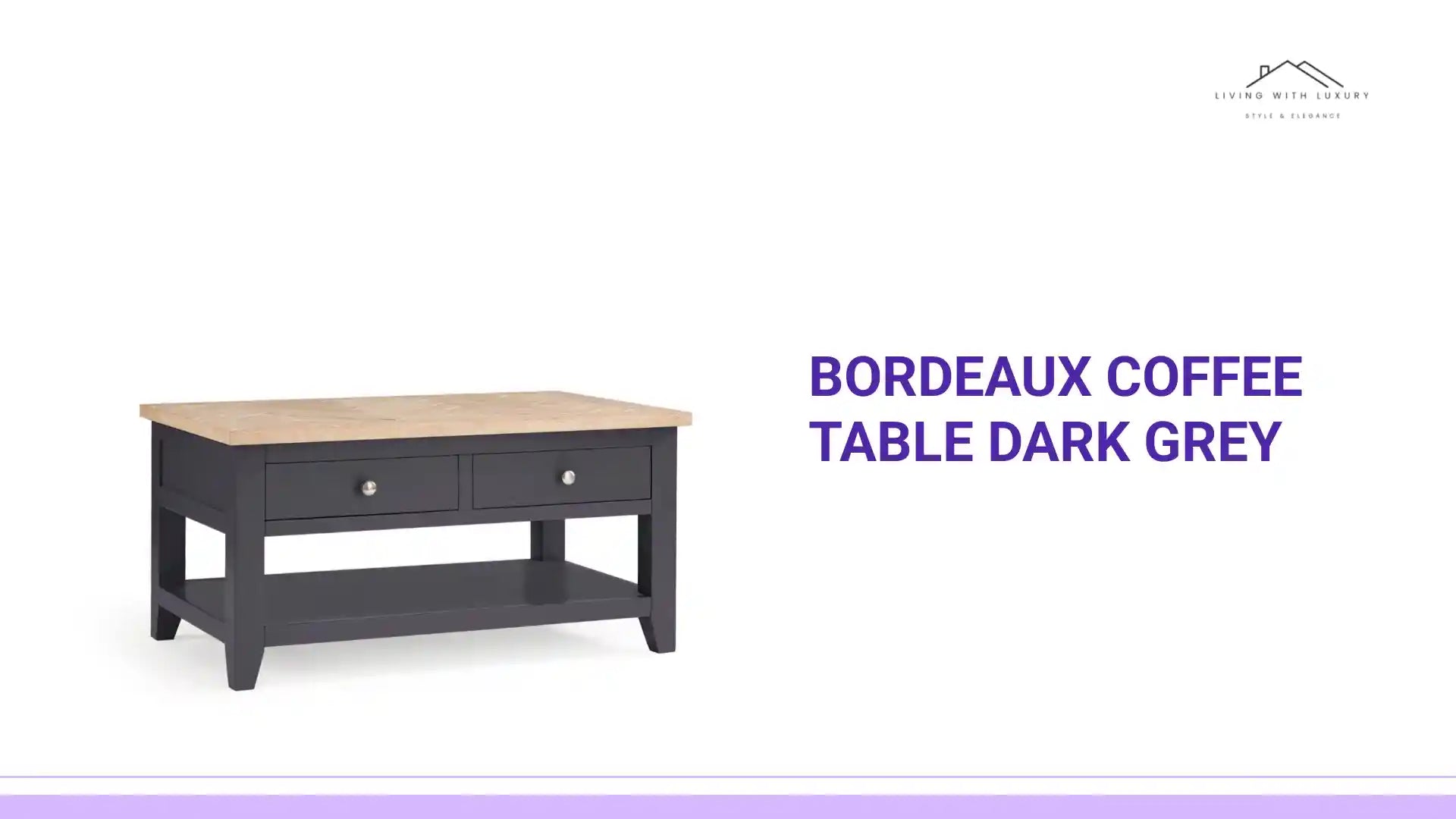Bordeaux Coffee Table Dark Grey by@Outfy