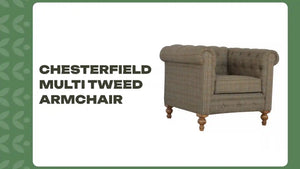 Chesterfield Multi Tweed Armchair by@Outfy
