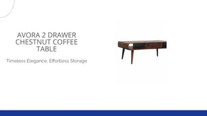 Avora 2 Drawer Chestnut Coffee Table by@Outfy