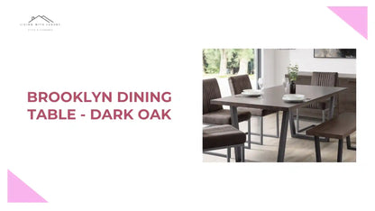 Brooklyn Dining Table - Dark Oak by@Outfy