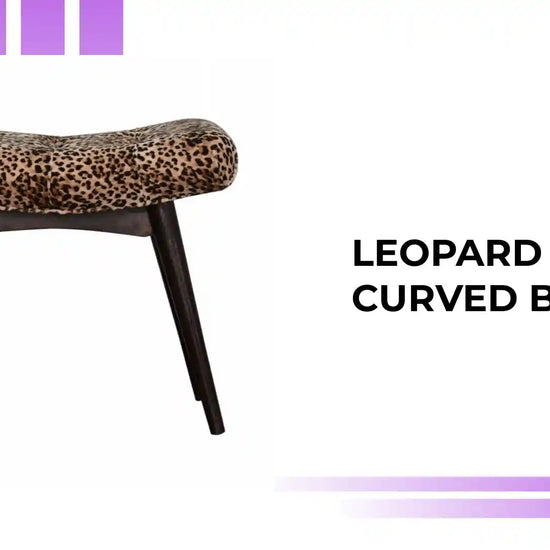 Leopard Print Curved Bench by@Outfy
