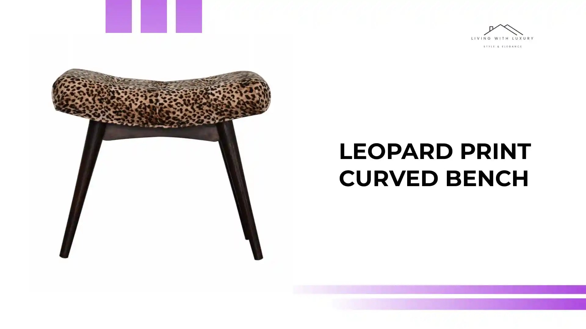 Leopard Print Curved Bench by@Outfy