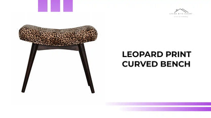 Leopard Print Curved Bench by@Outfy