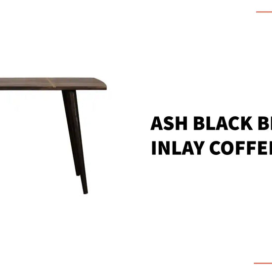 Ash Black Brass Inlay Coffee Table by@Outfy
