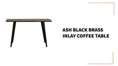 Ash Black Brass Inlay Coffee Table by@Outfy
