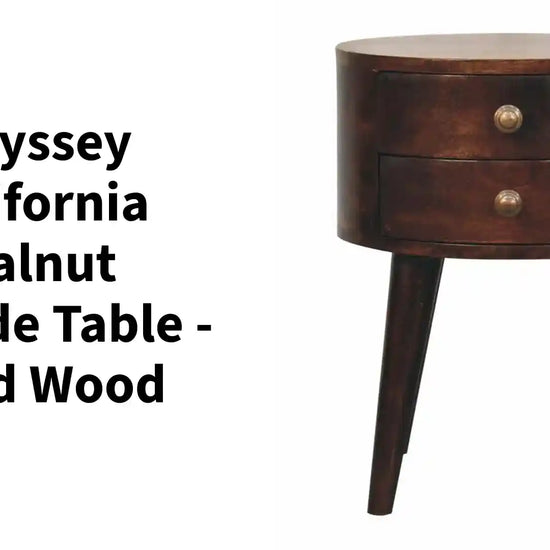 Odyssey California Walnut Bedside Table - Solid Wood by@Outfy