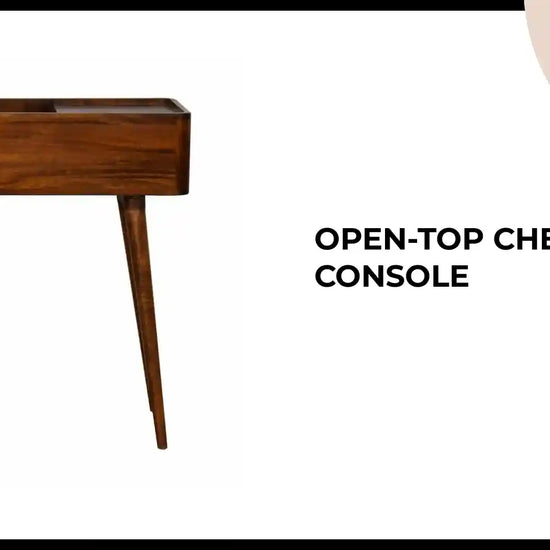Open-top Chestnut Console by@Outfy