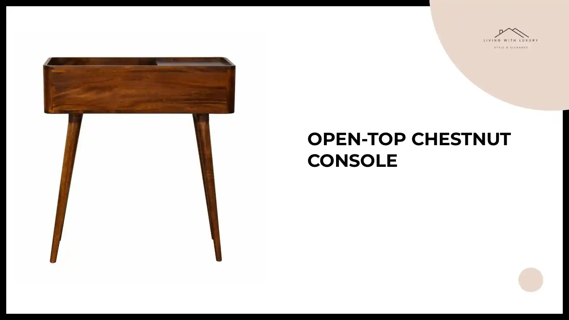 Open-top Chestnut Console by@Outfy
