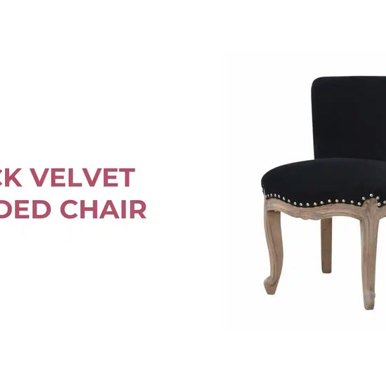 Black Velvet Studded Chair by@Outfy
