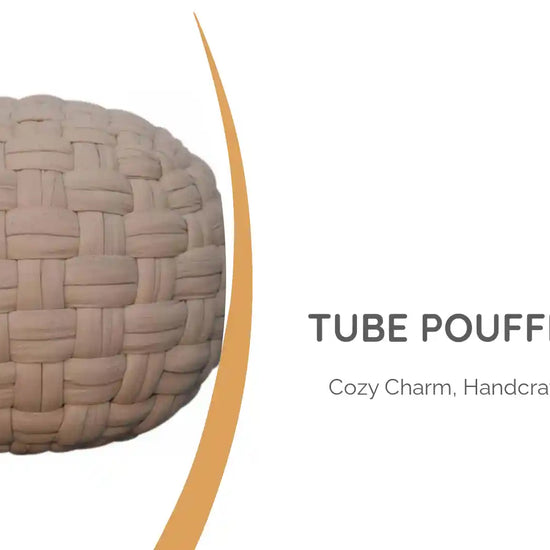 Tube Pouffe Cream by@Outfy