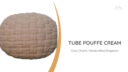 Tube Pouffe Cream by@Outfy