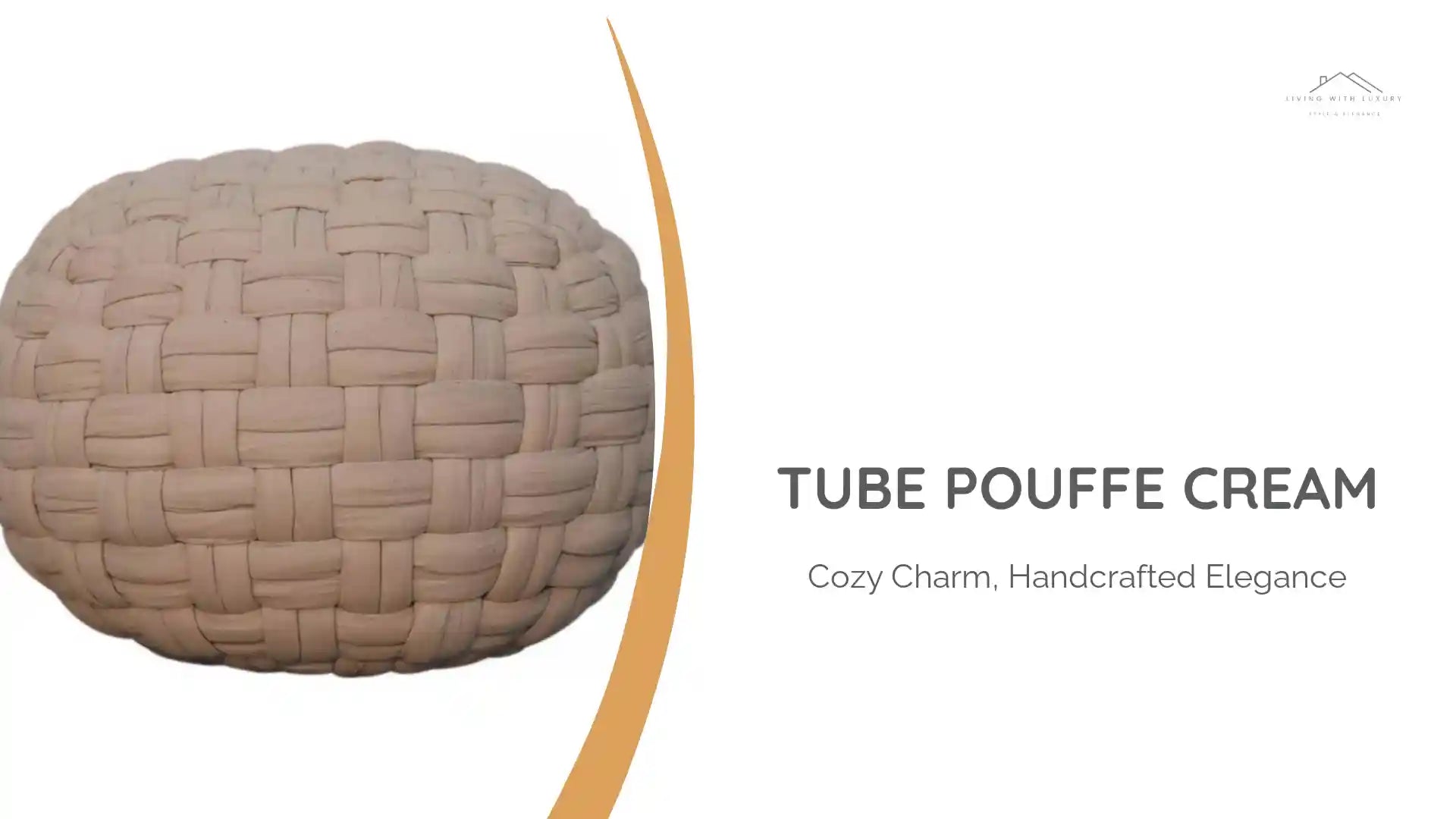 Tube Pouffe Cream by@Outfy