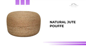 Natural Jute Pouffe by@Outfy
