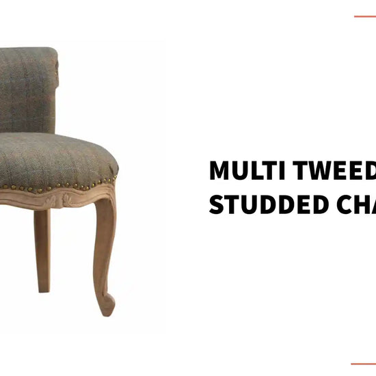 Multi Tweed Studded Chair by@Outfy