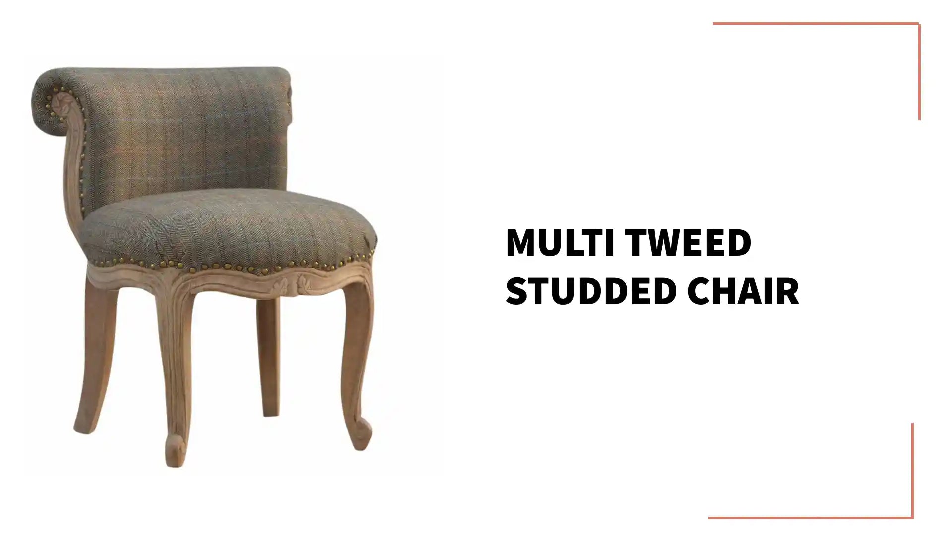 Multi Tweed Studded Chair by@Outfy