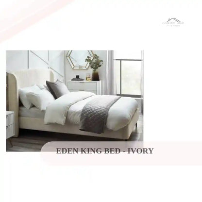 Eden King Bed - Ivory by@Outfy