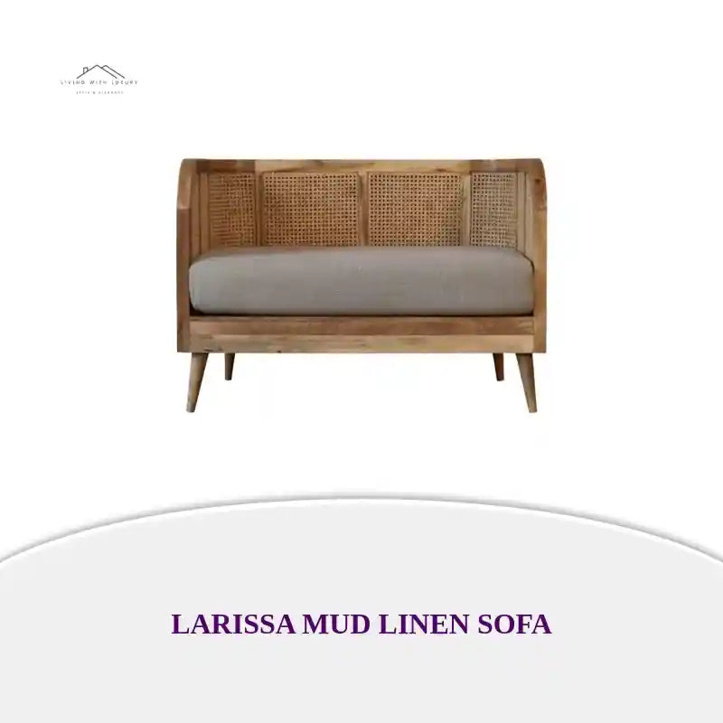 Larissa Mud Linen Sofa by@Outfy