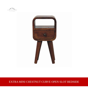 Extra Mini Chestnut Curve Open Slot Bedside by@Outfy