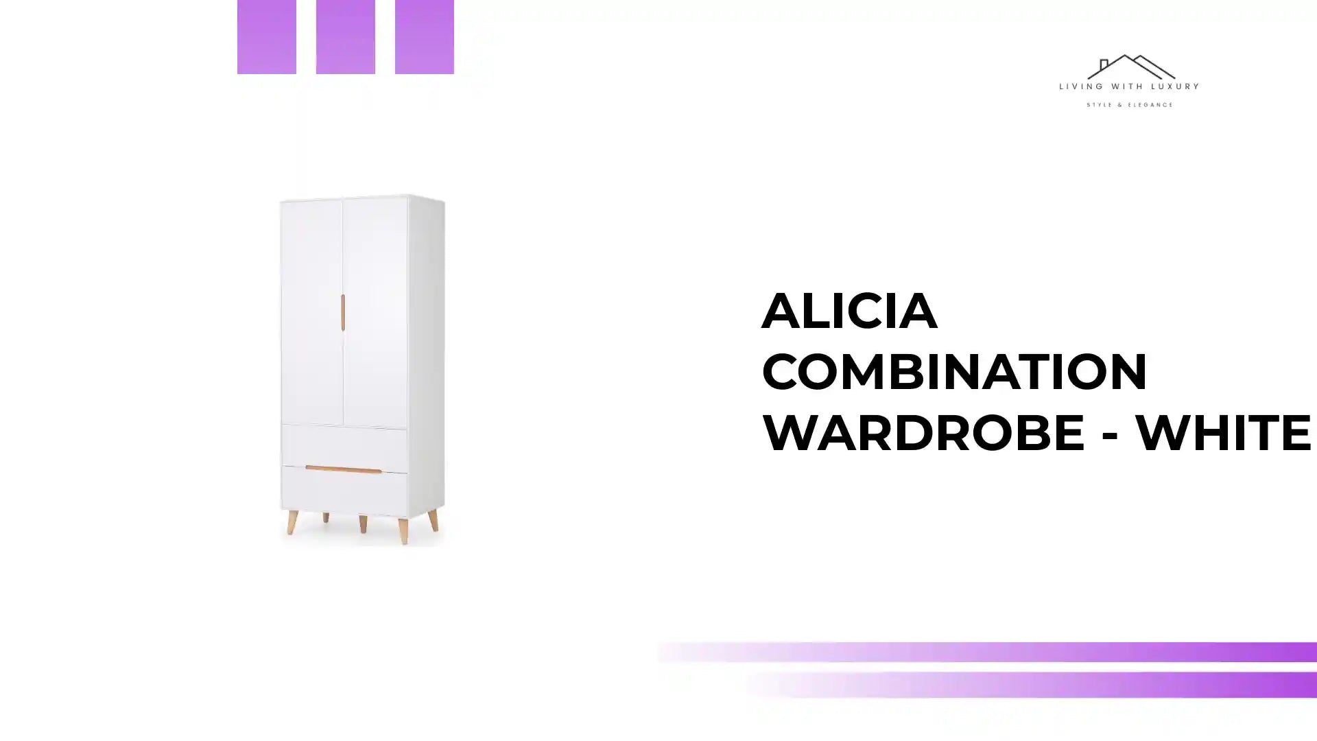 Alicia Combination Wardrobe - White by@Outfy