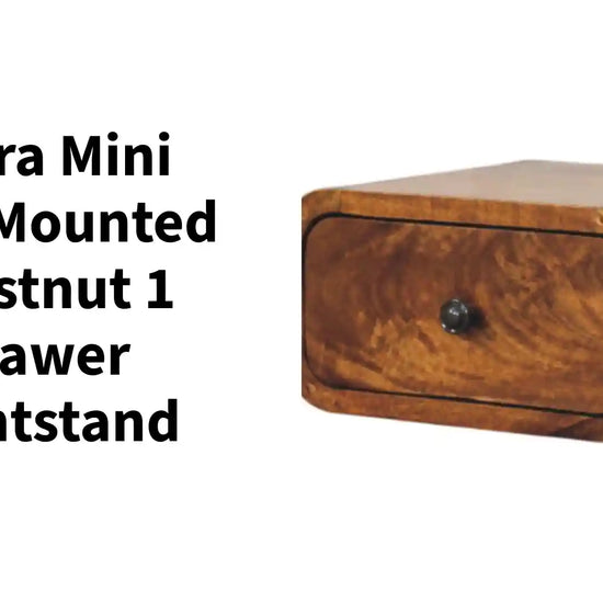 Avora Mini Wall-Mounted Chestnut 1 Drawer Nightstand by@Outfy