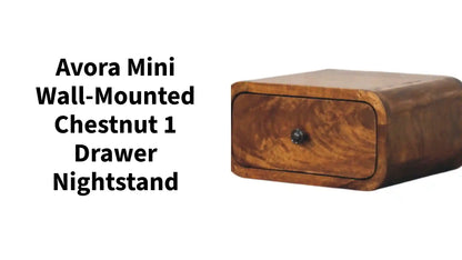 Avora Mini Wall-Mounted Chestnut 1 Drawer Nightstand by@Outfy