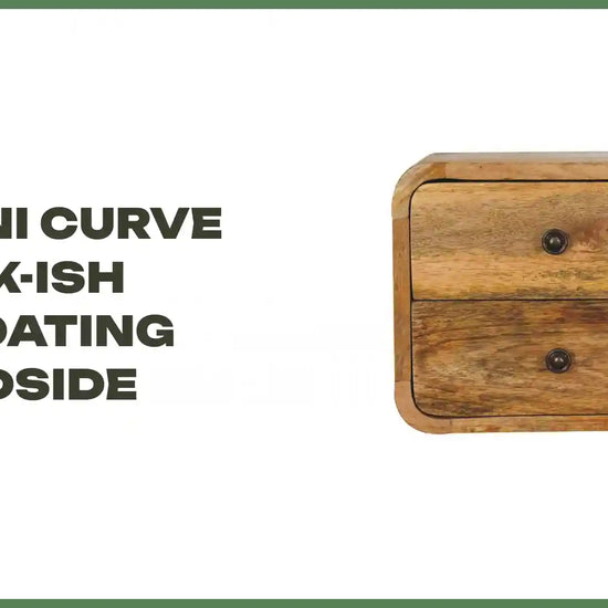 Mini Curve Oak-ish Floating Bedside by@Outfy