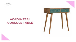 Acadia Teal Console Table by@Outfy