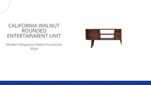 California Walnut Rounded Entertainment Unit by@Outfy