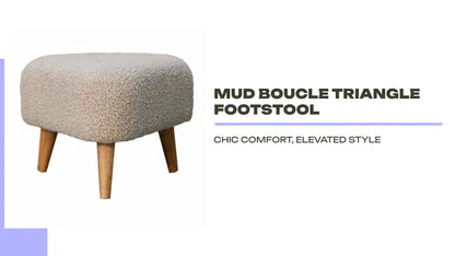 Mud Boucle Triangle Footstool by@Outfy