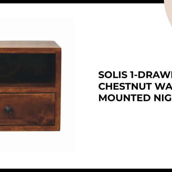 Solis 1-Drawer Chestnut Wall Mounted Nightstand by@Outfy