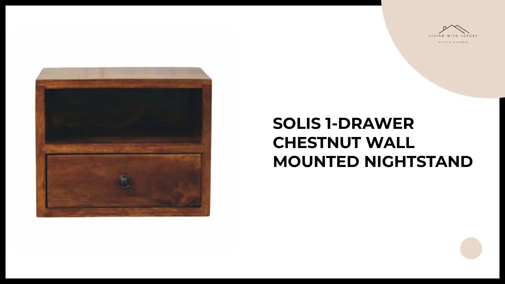 Solis 1-Drawer Chestnut Wall Mounted Nightstand by@Outfy