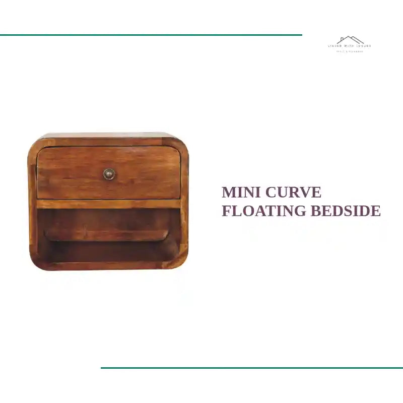Mini Curve Floating Bedside by@Outfy