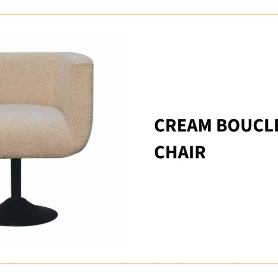 Cream Boucle Swivel Chair by@Outfy