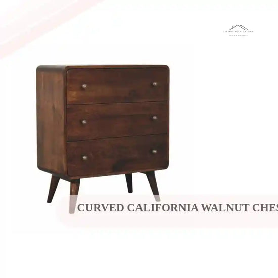 Curved California Walnut Chest by@Outfy