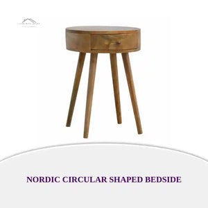 Nordic Circular Shaped Bedside by@Outfy