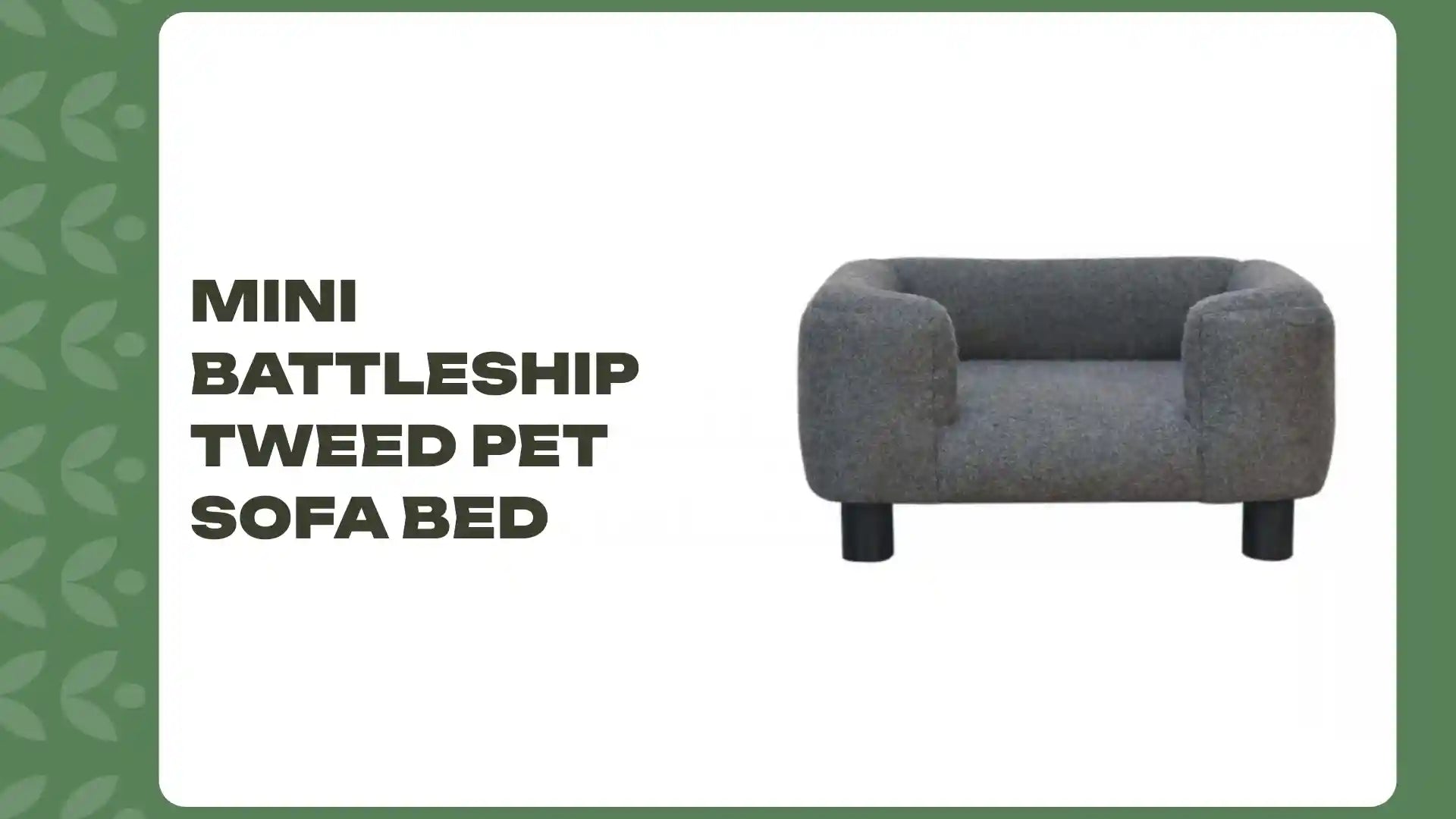 Mini Battleship Tweed Pet Sofa Bed by@Outfy